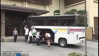 Japanese teacher wants fuck on the college bus